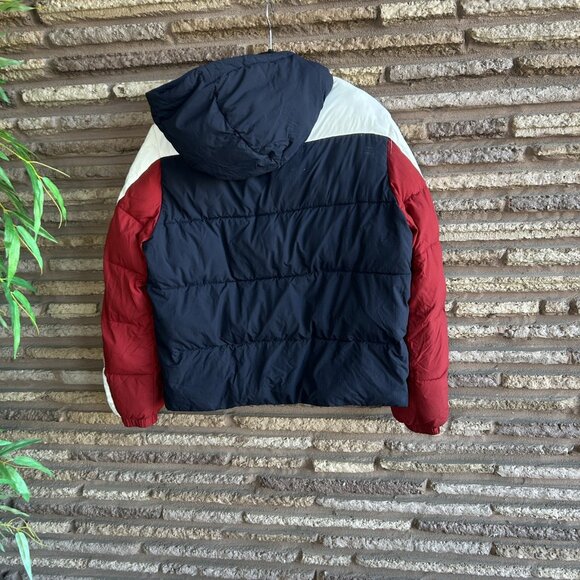 Tommy Hilfiger Hooded  Spellout Puffer Jacket Men's Small Women’s Large - Picture 6 of 12